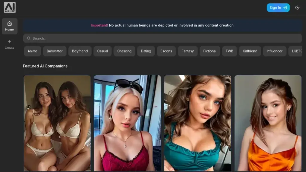 AI Allure Homepage