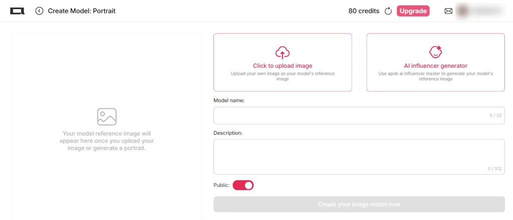 Select Model Creation Method APOB AI